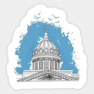 Kazan Cathedral in St. Petersburg Sticker